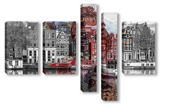 Модульная картина Амстердам 