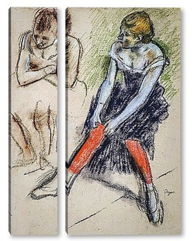 Модульная картина Танцовщица в  красных чулках, 1884
