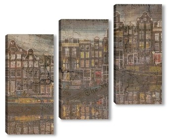 Модульная картина Амстердам архитектура