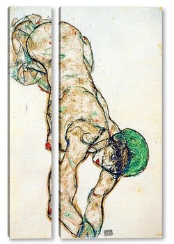 Модульная картина Обнаженная с зеленой шапочкой - 1914