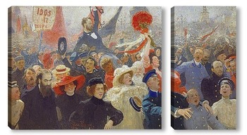 Модульная картина Манифестация. 17 октября 1905 года