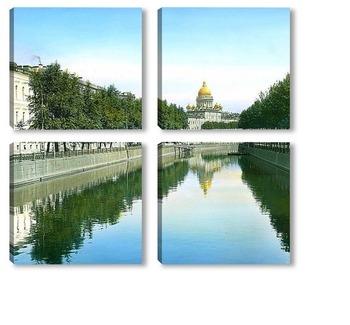 Модульная картина Санкт-Петербург. Собор удаленный вид Юсуповского дворца
