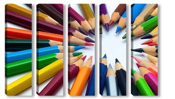 Модульная картина Цветные карандаши