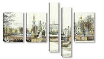 Модульная картина Санкт-Петербург. Красногвардейский мост.