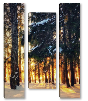 Модульная картина Зимний лес