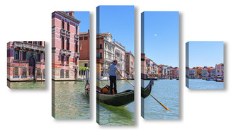 Модульная картина На главной улицы Венеции