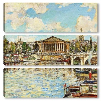 Модульная картина Национальная галлерея в Париже на реке Сена