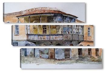 Модульная картина Старый дом