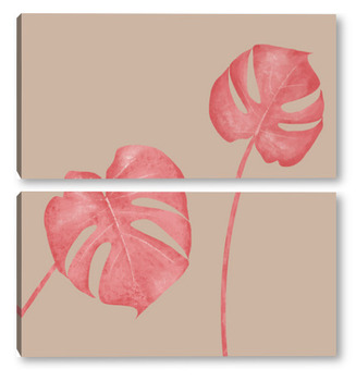 Модульная картина Pink plant