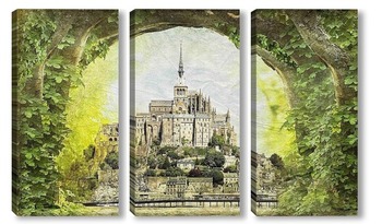 Модульная картина замок Мон-Сен-Мишель