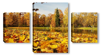 Модульная картина Осенний парк