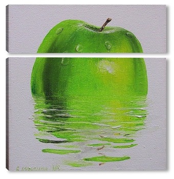 Модульная картина Яблоко в воде