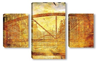 Модульная картина Мост через реку