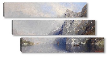 Модульная картина Норвежский фьорд пейзаж