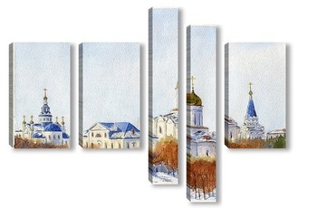Модульная картина Свято-Успенский Зилантов монастырь в Казани