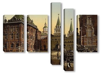 Модульная картина Ворота, Москва, Россия. 1890-1900 гг