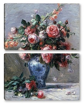 Модульная картина Ваза с розами