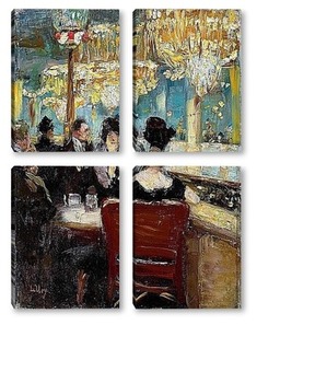 Модульная картина Галерея в кафе Фатерлянда.Утро на Потсдамской площади.Берлина