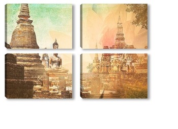 Модульная картина Буддийские руины храма