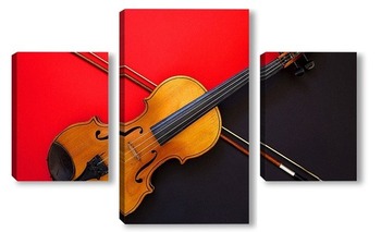 Модульная картина Смычок и скрипка