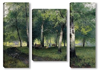 Модульная картина Березовый лес. 1908