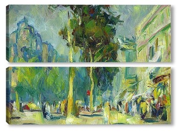 Модульная картина С. Герасимов Улица в Париже 1956 (авторская копия)