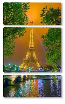Модульная картина Париж вечерний