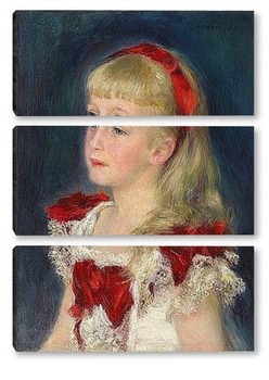 Модульная картина Мадемуазель Гримпел с красной лентой (Хелен Гримпел),1880