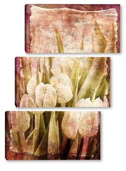 Модульная картина Букет тюльпанов