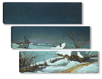 Модульная картина Зимний пейзаж.