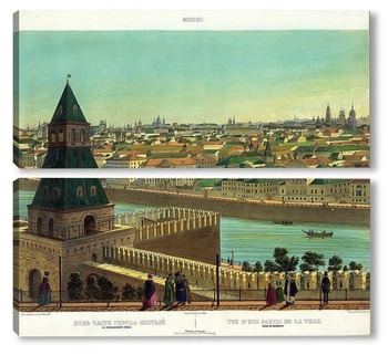  Вид с Высокояузского моста на север,1887 год