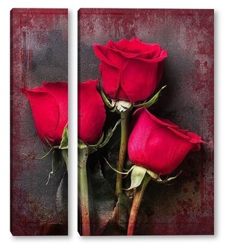 Модульная картина Букет красных роз