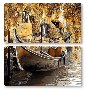 Модульная картина Лодка в Венеции