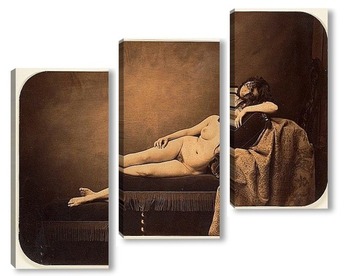 Модульная картина Обнаженная женщина, на диване