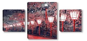 Модульная картина Ночной Киото