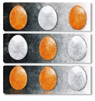 Модульная картина Крестики - нолики или яйца и яйца..
