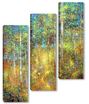 Модульная картина Берёзовый лес