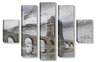 Модульная картина Мост на Рейне