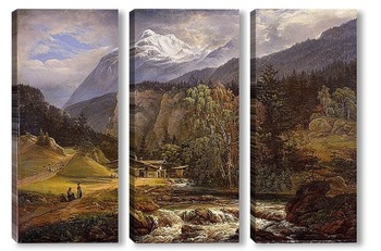 Модульная картина Альпийский пейзаж