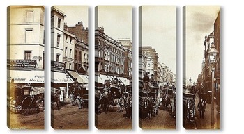 Модульная картина Оксфордская улица, Лондон, 1880-1890