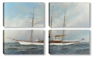 Модульная картина Яхта Султана в море
