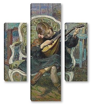 Модульная картина Маленький игрок мандолины (Марта Лебаск), 1905