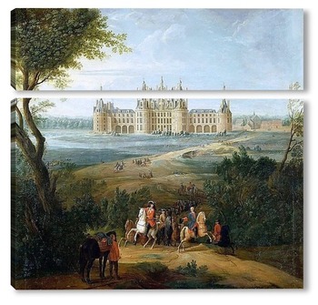 Модульная картина Вид на замок Шамбор со стороны парка
