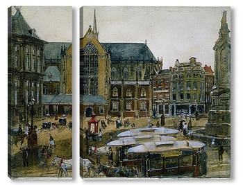 Модульная картина Плотины, Амстердам