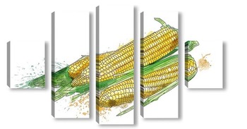 Модульная картина Натюрморт с кукурузой