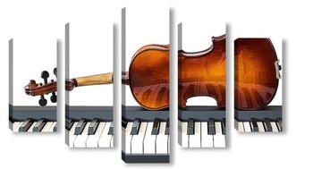 Модульная картина Клавиши и скрипка
