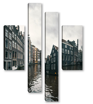 Модульная картина Каналы Амстердама