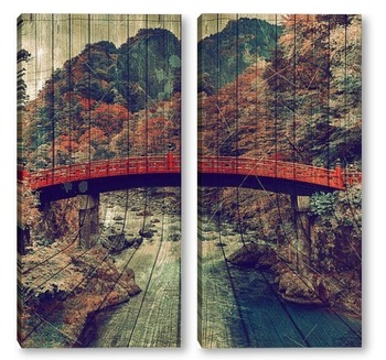 Модульная картина Японский мост