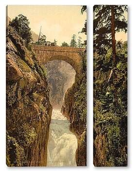  Подвесной мост через Роны, Авиньон, Прованс, Франция.1890-1900 гг