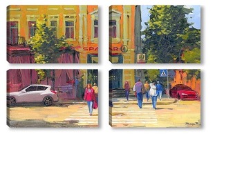 Модульная картина Городская улица